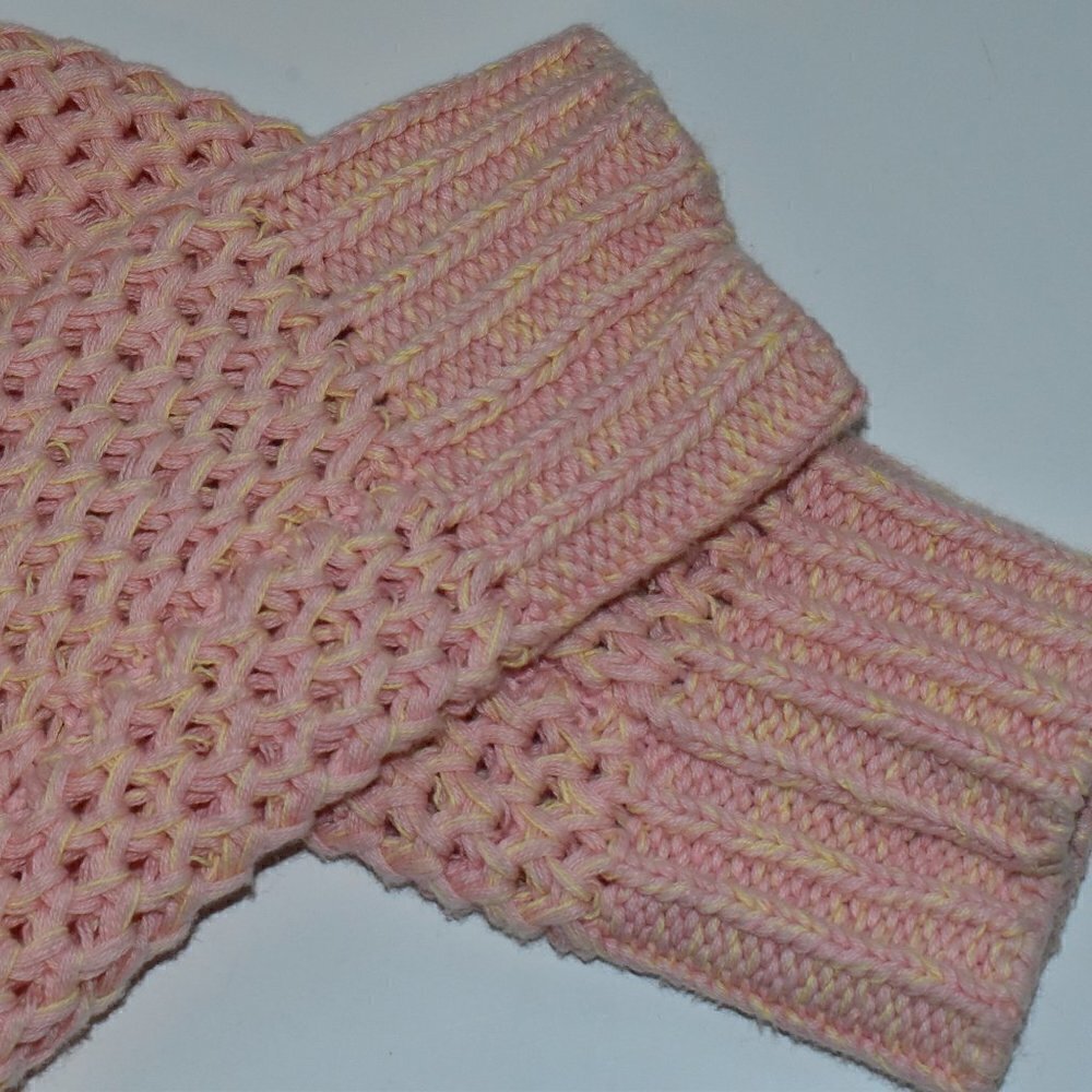 Calson Open Front Cotton Open Weave Cardigan Size… - image 8